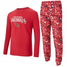 Arizona Cardinals Concepts Sport Cardinal Chestnut Long Sleeve Top & Pants Set Arizona Cardinals Concepts Sport Cardinal Chestnut Long Sleeve Top & Pants Set