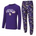 Minnesota Vikings Concepts Sport Purple Chestnut Long Sleeve Top & Pants Set