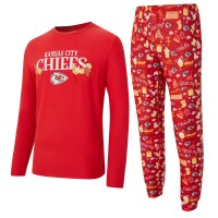 Kansas City Chiefs Concepts Sport Red Chestnut Long Sleeve Top & Pants Set