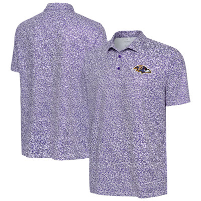 Поло Baltimore Ravens Antigua Purple Field Ditsy