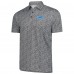 Detroit Lions Antigua Black Field Ditsy Polo