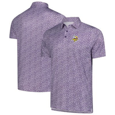 Minnesota Vikings Antigua Purple Field Ditsy Polo