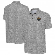 Jacksonville Jaguars Antigua Gray Field Ditsy Polo
