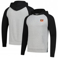 Cincinnati Bengals Antigua Heather Gray/Black Urgent Pullover Hoodie