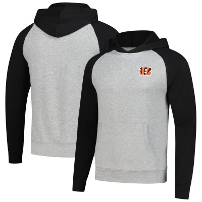 Cincinnati Bengals Antigua Heather Gray/Black Urgent Pullover Hoodie
