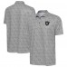 Las Vegas Raiders Antigua Heather Black Field Ditsy Polo