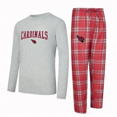 Arizona Cardinals Concepts Sport Cardinal/Gray Regulate Long Sleeve T-Shirt and Plaid Pant Set Arizona Cardinals Concepts Sport Cardinal/Gray Regulate Long Sleeve T-Shirt and Plaid Pant Set