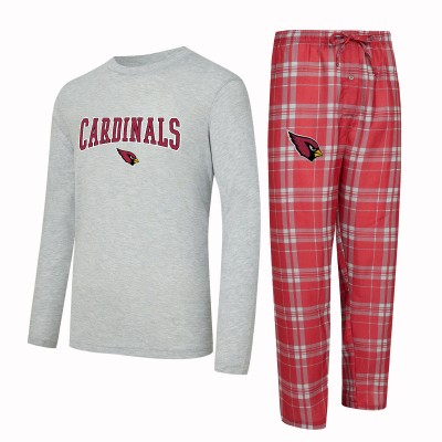 Arizona Cardinals Concepts Sport Cardinal/Gray Regulate Long Sleeve T-Shirt and Plaid Pant Set