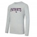 New England Patriots Concepts Sport Navy/Heather Gray Regulate Long Sleeve T-Shirt and Plaid Pant Set