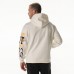 Unisex Pittsburgh Steelers The Wild Collective Cream Stacked Graphic Sleeve Fleece Hoodie
