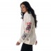 Толстовка Unisex Houston Texans The Wild Collective Cream Stacked Graphic Sleeve Fleece