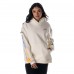 Unisex Los Angeles Chargers The Wild Collective Cream Stacked Graphic Sleeve Fleece Hoodie