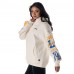 Unisex Los Angeles Chargers The Wild Collective Cream Stacked Graphic Sleeve Fleece Hoodie