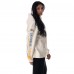 Unisex Los Angeles Chargers The Wild Collective Cream Stacked Graphic Sleeve Fleece Hoodie