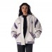 Unisex Minnesota Vikings The Wild Collective White Oversized Retro Full-Zip Jacket