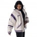 Unisex Minnesota Vikings The Wild Collective White Oversized Retro Full-Zip Jacket