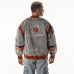 Unisex Cincinnati Bengals The Wild Collective Gray Oversized Retro Full-Zip Jacket