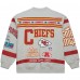 Kansas City Chiefs Mitchell & Ness Heather Gray All Over Print Vintage Fleece Crewneck Sweatshirt