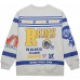 Los Angeles Rams Mitchell & Ness All Over Print Vintage Fleece Crewneck Sweatshirt - Heather Gray