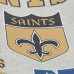New Orleans Saints Mitchell & Ness Heather Gray All Over Print Vintage Fleece Crewneck Sweatshirt