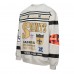 New Orleans Saints Mitchell & Ness Heather Gray All Over Print Vintage Fleece Crewneck Sweatshirt