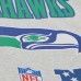 Seattle Seahawks Mitchell & Ness Heather Gray All Over Print Vintage Fleece Crewneck Sweatshirt