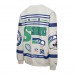 Seattle Seahawks Mitchell & Ness Heather Gray All Over Print Vintage Fleece Crewneck Sweatshirt