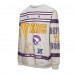 Minnesota Vikings Mitchell & Ness Heather Gray All Over Print Vintage Fleece Crewneck Sweatshirt