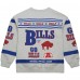 Кофта Buffalo Bills Mitchell & Ness Heather Gray All Over Print Vintage Fleece Crewneck
