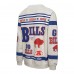 Кофта Buffalo Bills Mitchell & Ness Heather Gray All Over Print Vintage Fleece Crewneck