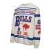 Кофта Buffalo Bills Mitchell & Ness Heather Gray All Over Print Vintage Fleece Crewneck