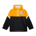 Pittsburgh Steelers Mitchell & Ness Gold/Black Tie Breaker Vintage Logo Lightweight Anorak Half-Zip Windbreaker