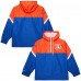 Denver Broncos Mitchell & Ness Orange/Royal Tie Breaker Vintage Logo Lightweight Anorak Half-Zip Windbreaker