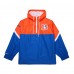 Denver Broncos Mitchell & Ness Orange/Royal Tie Breaker Vintage Logo Lightweight Anorak Half-Zip Windbreaker