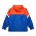 Denver Broncos Mitchell & Ness Orange/Royal Tie Breaker Vintage Logo Lightweight Anorak Half-Zip Windbreaker