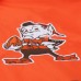 Cleveland Browns Mitchell & Ness Orange/Brown Tie Breaker Vintage Logo Lightweight Anorak Half-Zip Windbreaker