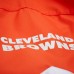 Cleveland Browns Mitchell & Ness Orange/Brown Tie Breaker Vintage Logo Lightweight Anorak Half-Zip Windbreaker