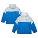 Detroit Lions Mitchell & Ness Silver/Blue Tie Breaker Vintage Logo Lightweight Anorak Half-Zip Windbreaker
