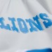 Detroit Lions Mitchell & Ness Silver/Blue Tie Breaker Vintage Logo Lightweight Anorak Half-Zip Windbreaker