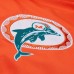 Miami Dolphins Mitchell & Ness Orange/Aqua Tie Breaker Vintage Logo Lightweight Anorak Half-Zip Windbreaker