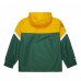 Green Bay Packers Mitchell & Ness Gold/Green Tie Breaker Vintage Logo Lightweight Anorak Half-Zip Windbreaker