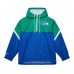 Seattle Seahawks Mitchell & Ness Green/Royal Tie Breaker Vintage Logo Lightweight Anorak Half-Zip Windbreaker