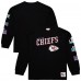 Kansas City Chiefs Mitchell & Ness Black Training Camp Vintage Logos Long Sleeve T-Shirt