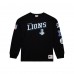 Футболка с длинным рукавом Detroit Lions Mitchell & Ness Black Training Camp Vintage Logos