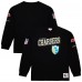 Los Angeles Chargers Mitchell & Ness Black Training Camp Vintage Logos Long Sleeve T-Shirt