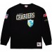 Los Angeles Chargers Mitchell & Ness Black Training Camp Vintage Logos Long Sleeve T-Shirt