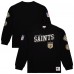 Футболка с длинным рукавом New Orleans Saints Mitchell & Ness Black Training Camp Vintage Logos Футболка с длинным рукавом New Orleans Saints Mitchell & Ness Black Training Camp Vintage Logos