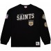 Футболка с длинным рукавом New Orleans Saints Mitchell & Ness Black Training Camp Vintage Logos