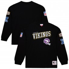 Minnesota Vikings Mitchell & Ness Black Training Camp Vintage Logos Long Sleeve T-Shirt