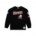 Футболка с длинным рукавом Cleveland Browns Mitchell & Ness Black Training Camp Vintage Logos